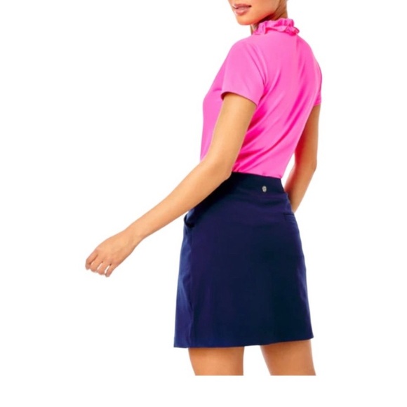 Lilly Pulitzer Run Around Skort True Navy Blue Sz L Luxletic Golf Tennis - Picture 3 of 9